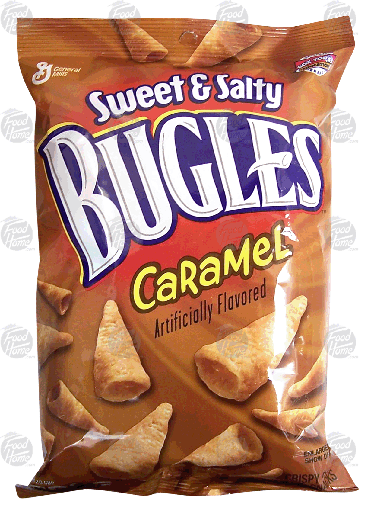 Bugles  crispy corn snacks, caramel sweet & salty Full-Size Picture